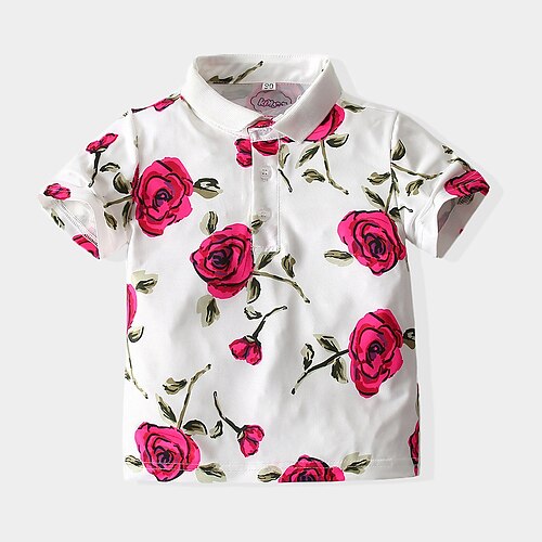 Kids Boys Shirt Short Sleeve Rose White Black Children Tops Spring Summer Fashion Daily Daily Regular Fit 3-6 Years
Kids Boys Shirt Short Sleeve Rose White Black Children Tops Spring Summer Fashion Daily Daily Regular Fit 3-6 Years