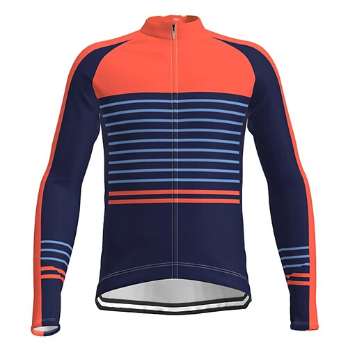 21Grams Men's Cycling Jersey Long Sleeve Bike Top with 3 Rear Pockets Mountain Bike MTB Road Bike Cycling Breathable Quick Dry Moisture Wicking Reflective Strips Blue Orange Polyester Spandex Sports
21Grams Men's Cycling Jersey Long Sleeve Bike Top with 3 Rear Pockets Mountain Bike MTB Road Bike Cycling Breathable Quick Dry Moisture Wicking Reflective Strips Blue Orange Polyester Spandex Sports