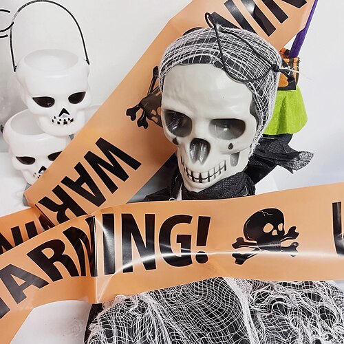 Halloween Tape Warning Tape Isolation Belt Venue Layout Props Skull Tape Decoration Props
Halloween Tape Warning Tape Isolation Belt Venue Layout Props Skull Tape Decoration Props