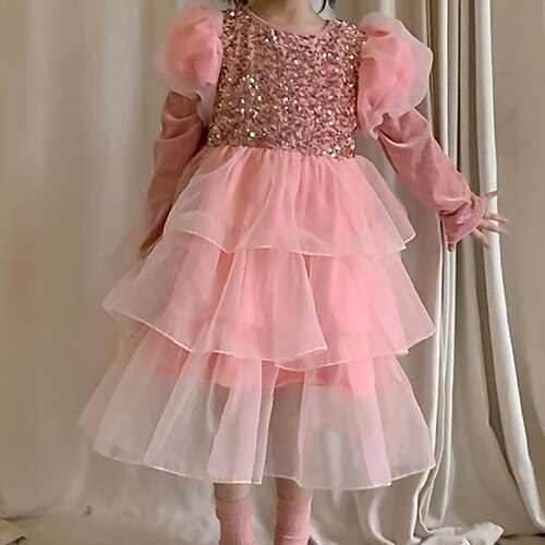 Kids Little Girls' Dress Solid Colored A Line Dress Daily Sequins Gray Pink Above Knee Long Sleeve Princess Sweet Dresses Summer Regular Fit 1pcs 2-6 Years
Kids Little Girls' Dress Solid Colored A Line Dress Daily Sequins Gray Pink Above Knee Long Sleeve Princess Sweet Dresses Summer Regular Fit 1pcs 2-6 Years