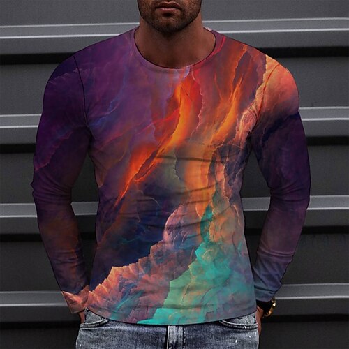 Men's T shirt Tee Tee Graphic Round Neck Rainbow Long Sleeve 3D Print Casual Daily Print Tops Fashion Designer Comfortable Big and Tall
Men's T shirt Tee Tee Graphic Round Neck Rainbow Long Sleeve 3D Print Casual Daily Print Tops Fashion Designer Comfortable Big and Tall