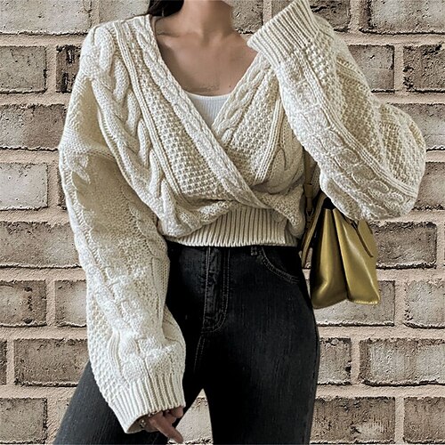 Women's Cardigan Sweater Jumper Crochet Knit Button Knitted Solid Color V Neck Stylish Casual Outdoor Daily Winter Fall Green Beige One-Size / Long Sleeve / Regular Fit / Going out
Women's Cardigan Sweater Jumper Crochet Knit Button Knitted Solid Color V Neck Stylish Casual Outdoor Daily Winter Fall Green Beige One-Size / Long Sleeve / Regular Fit / Going out