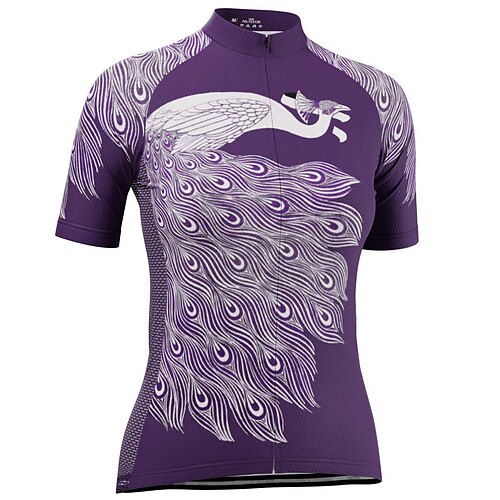21Grams Men's Cycling Jersey Short Sleeve Bike Top with 3 Rear Pockets Mountain Bike MTB Road Bike Cycling Breathable Quick Dry Moisture Wicking Reflective Strips Purple Peacock Polyester Spandex
21Grams Men's Cycling Jersey Short Sleeve Bike Top with 3 Rear Pockets Mountain Bike MTB Road Bike Cycling Breathable Quick Dry Moisture Wicking Reflective Strips Purple Peacock Polyester Spandex