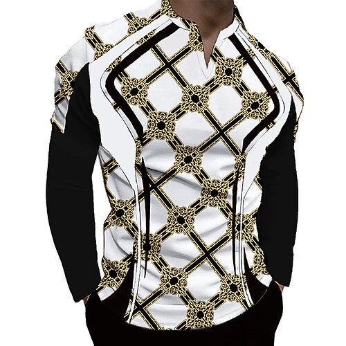 Men's Unisex T shirt Tee 3D Print Floral Graphic Prints Tartan V Neck Street Daily Print Long Sleeve Tops Designer Basic Casual Big and Tall Black / White
Men's Unisex T shirt Tee 3D Print Floral Graphic Prints Tartan V Neck Street Daily Print Long Sleeve Tops Designer Basic Casual Big and Tall Black / White