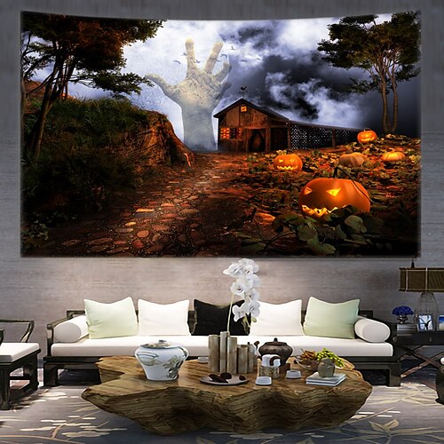 Halloween Party Wall Tapestry Art Decor Blanket Curtain Hanging Home Bedroom Decoration Polyester Skull Ghost Blood Pumpkin
Halloween Party Wall Tapestry Art Decor Blanket Curtain Hanging Home Bedroom Decoration Polyester Skull Ghost Blood Pumpkin