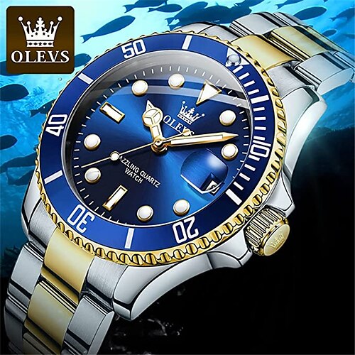 OLEVS Quarzuhren für Herren Analog Quarz Übergröße Geschäftlich Luxus Wasserfest Kalender Nachts leuchtend Legierung Edelstahl
OLEVS Quarzuhren für Herren Analog Quarz Übergröße Geschäftlich Luxus Wasserfest Kalender Nachts leuchtend Legierung Edelstahl