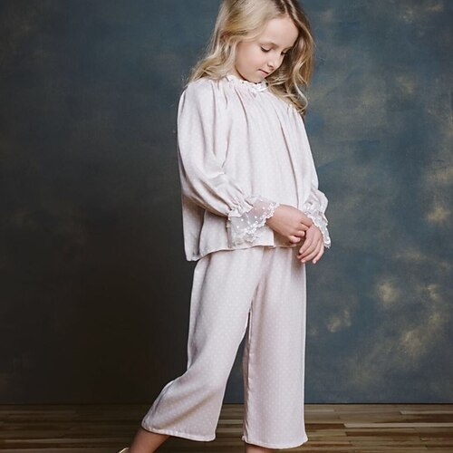 Kids Girls' Shirt Pants Clothing Set 2 Pieces Long Sleeve White Pink Polka Dot Solid Color Pleated Ruffle Lace Indoor Active Daily Regular 3-10 Years
Kids Girls' Shirt Pants Clothing Set 2 Pieces Long Sleeve White Pink Polka Dot Solid Color Pleated Ruffle Lace Indoor Active Daily Regular 3-10 Years