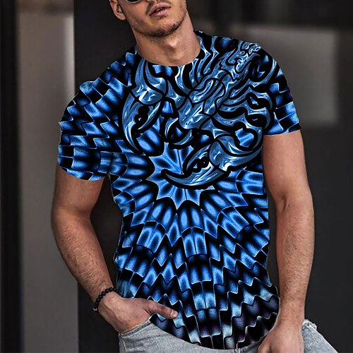 Men's T shirt Tee Tee Graphic Round Neck Blue-Green Green Blue Red Short Sleeve 3D Print Casual Daily 3D Print Tops Fashion Cool Designer Comfortable / Summer / Summer
Men's T shirt Tee Tee Graphic Round Neck Blue-Green Green Blue Red Short Sleeve 3D Print Casual Daily 3D Print Tops Fashion Cool Designer Comfortable / Summer / Summer