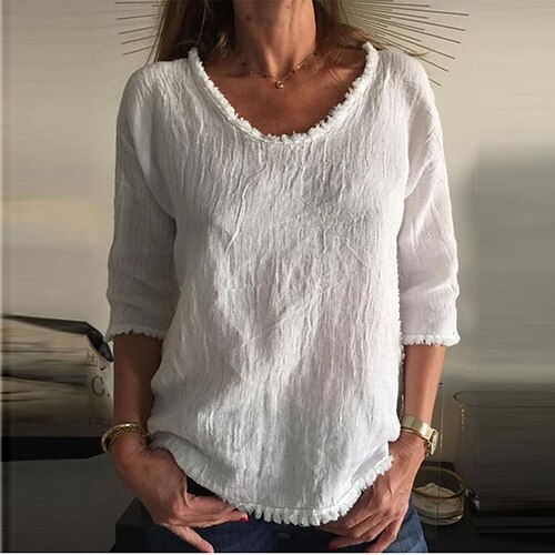 Women's T shirt Tee Yellow Wine Gray Plain Long Sleeve Casual Weekend Basic Round Neck Regular Cotton S
Women's T shirt Tee Yellow Wine Gray Plain Long Sleeve Casual Weekend Basic Round Neck Regular Cotton S