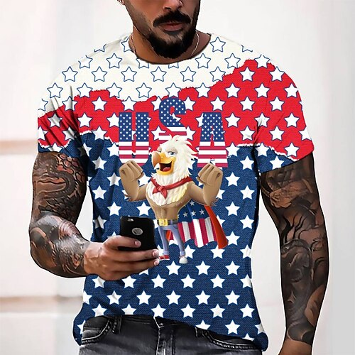 Men's T shirt Tee Tee Graphic Round Neck Blue Short Sleeve 3D Print Casual Daily 3D Print Tops Fashion Cool Designer Comfortable / Summer / Summer
Men's T shirt Tee Tee Graphic Round Neck Blue Short Sleeve 3D Print Casual Daily 3D Print Tops Fashion Cool Designer Comfortable / Summer / Summer