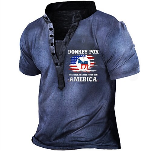 Men's T shirt Tee Henley Shirt Tee Graphic National Flag Stand Collar Navy Blue Short Sleeve 3D Print Plus Size Outdoor Daily Button-Down Print Tops Basic Casual Big and Tall / Summer / Summer
Men's T shirt Tee Henley Shirt Tee Graphic National Flag Stand Collar Navy Blue Short Sleeve 3D Print Plus Size Outdoor Daily Button-Down Print Tops Basic Casual Big and Tall / Summer / Summer