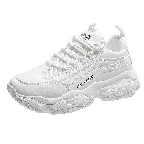 Women's Sneakers Outdoor Daily Dad Shoes Lace-up Sculptural Heel Round Toe Casual Dad Shoes PU Leather Mesh Lace-up Solid Colored Beige White
Women's Sneakers Outdoor Daily Dad Shoes Lace-up Sculptural Heel Round Toe Casual Dad Shoes PU Leather Mesh Lace-up Solid Colored Beige White