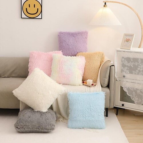 Mink Fleece Solid Color Throw Pillowcase ins Style Pillowcase Living Room Bedroom Sofa Cushion Cover Modern
Mink Fleece Solid Color Throw Pillowcase ins Style Pillowcase Living Room Bedroom Sofa Cushion Cover Modern