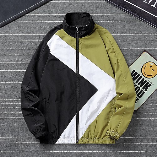Men's Track Jacket Windbreaker Breathable Lightweight Top Regular Fit Full Zip Patchwork Spring Autumn Tennis Running Training / Micro-elastic
Men's Track Jacket Windbreaker Breathable Lightweight Top Regular Fit Full Zip Patchwork Spring Autumn Tennis Running Training / Micro-elastic
