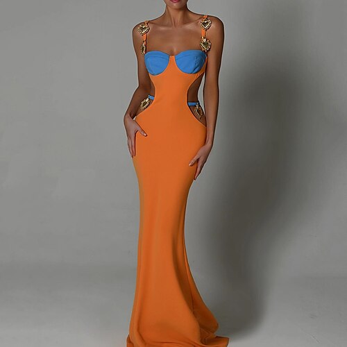 Women's Party Dress Bodycon Sheath Dress Long Dress Maxi Dress Pink Orange Sleeveless Color Block Backless Spring Summer Spaghetti Strap Modern Party Slim 2022 S M L
Women's Party Dress Bodycon Sheath Dress Long Dress Maxi Dress Pink Orange Sleeveless Color Block Backless Spring Summer Spaghetti Strap Modern Party Slim 2022 S M L