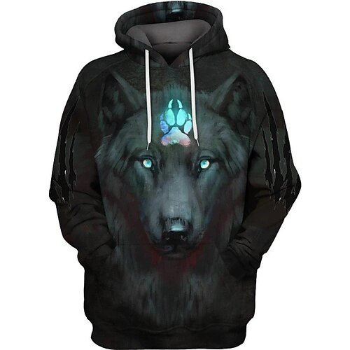 Men's Unisex Pullover Hoodie Sweatshirt Black Hooded Wolf Graphic Prints Print Sports & Outdoor Daily Sports 3D Print Basic Streetwear Casual Spring & Fall Clothing Apparel Hoodies Sweatshirts Long
Men's Unisex Pullover Hoodie Sweatshirt Black Hooded Wolf Graphic Prints Print Sports & Outdoor Daily Sports 3D Print Basic Streetwear Casual Spring & Fall Clothing Apparel Hoodies Sweatshirts Long