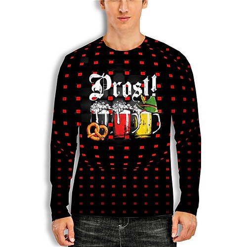 Men's Unisex T shirt Tee 3D Print Graphic Prints Beer Crew Neck Street Daily Print Long Sleeve Tops Designer Basic Casual Big and Tall Blue Gray Red
Men's Unisex T shirt Tee 3D Print Graphic Prints Beer Crew Neck Street Daily Print Long Sleeve Tops Designer Basic Casual Big and Tall Blue Gray Red