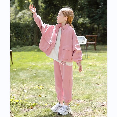 2 Pieces Kids Girls' Tracksuits Clothing Set Outfit Solid Color Long Sleeve Cotton Set Sports Sports Fashion Winter Fall 4-13 Years Pink Orange
2 Pieces Kids Girls' Tracksuits Clothing Set Outfit Solid Color Long Sleeve Cotton Set Sports Sports Fashion Winter Fall 4-13 Years Pink Orange