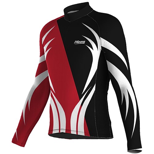 21Grams Men's Cycling Jersey Long Sleeve Bike Top with 3 Rear Pockets Mountain Bike MTB Road Bike Cycling Breathable Quick Dry Moisture Wicking Reflective Strips Red Geometic Polyester Spandex Sports
21Grams Men's Cycling Jersey Long Sleeve Bike Top with 3 Rear Pockets Mountain Bike MTB Road Bike Cycling Breathable Quick Dry Moisture Wicking Reflective Strips Red Geometic Polyester Spandex Sports