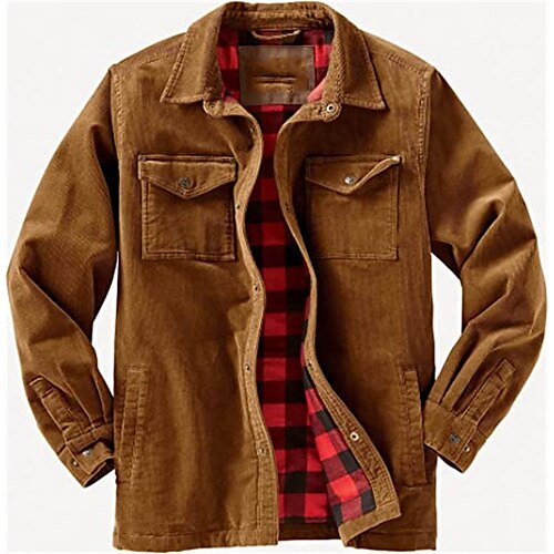 Men's Shirt Shirt Jacket Solid Color Turndown Brown Long Sleeve Street Daily Button-Down Tops Casual Comfortable
Men's Shirt Shirt Jacket Solid Color Turndown Brown Long Sleeve Street Daily Button-Down Tops Casual Comfortable