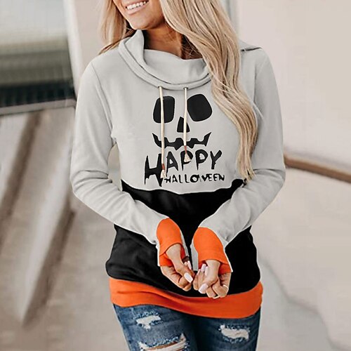 Women's Pullover Hoodie Sweatshirt Color Block Pumpkin Print Halloween Weekend 3D Print Active Streetwear Hoodies Sweatshirts Black Gray Yellow
Women's Pullover Hoodie Sweatshirt Color Block Pumpkin Print Halloween Weekend 3D Print Active Streetwear Hoodies Sweatshirts Black Gray Yellow