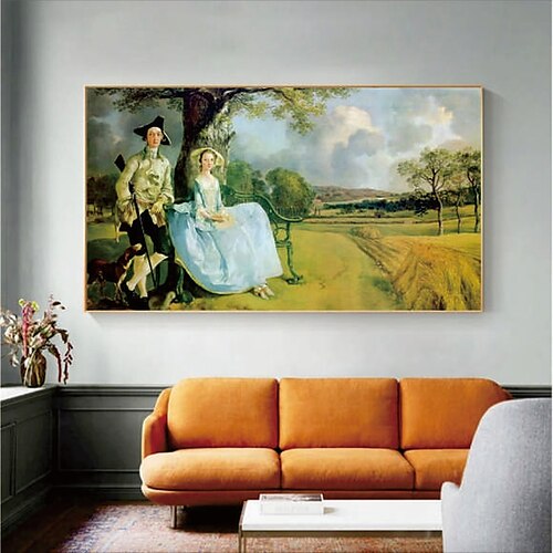 Handmade Hand Painted Oil Painting Wall Art Famous Mr. and Mrs. Andrews Thomas Gainsborough Painting Brown Painting Home Decoration Decor Rolled Canvas No Frame Unstretched
Handmade Hand Painted Oil Painting Wall Art Famous Mr. and Mrs. Andrews Thomas Gainsborough Painting Brown Painting Home Decoration Decor Rolled Canvas No Frame Unstretched
