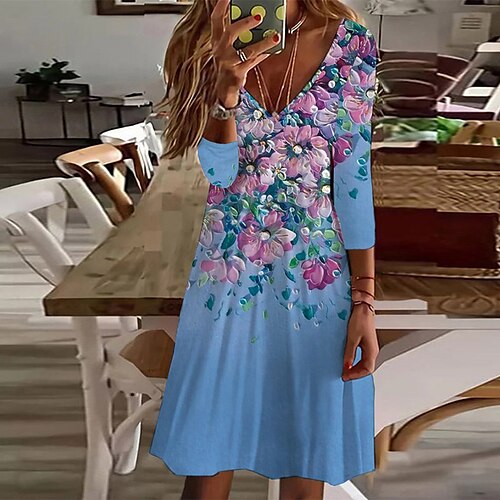Mujer Vestido de una línea Vestido hasta la Rodilla Rosa Azul Real Azul Piscina Manga Larga Floral Frunce Verano Primavera Escote en Pico Moda Vestido de invierno vestido de otoño Holgado 2023 S M L
Mujer Vestido de una línea Vestido hasta la Rodilla Rosa Azul Real Azul Piscina Manga Larga Floral Frunce Verano Primavera Escote en Pico Moda Vestido de invierno vestido de otoño Holgado 2023 S M L
