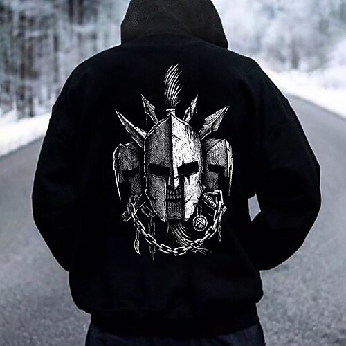 Men's Pullover Hoodie Sweatshirt Hooded Graphic Skull Print Sports Outdoor Daily Sports Hot Stamping Basic Designer Hoodies Sweatshirts Long Sleeve Black / Spring / Fall
Men's Pullover Hoodie Sweatshirt Hooded Graphic Skull Print Sports Outdoor Daily Sports Hot Stamping Basic Designer Hoodies Sweatshirts Long Sleeve Black / Spring / Fall