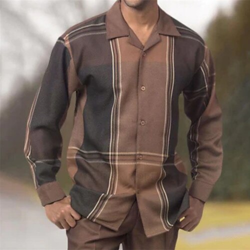 Men's Shirt 3D Print Striped Turndown Street Casual Button-Down Print Long Sleeve Tops Designer Casual Fashion Breathable Khaki
Men's Shirt 3D Print Striped Turndown Street Casual Button-Down Print Long Sleeve Tops Designer Casual Fashion Breathable Khaki