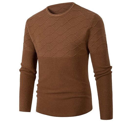Men's Pullover Sweater Jumper Waffle Knit Knitted Solid Color Crew Neck Stylish Basic Daily Holiday Fall Winter White Black M L XL / Long Sleeve / Long Sleeve / Weekend
Men's Pullover Sweater Jumper Waffle Knit Knitted Solid Color Crew Neck Stylish Basic Daily Holiday Fall Winter White Black M L XL / Long Sleeve / Long Sleeve / Weekend