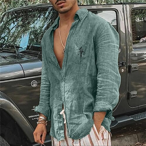 Men's Shirt Hot Stamping Graphic Patterned Turndown Street Casual Button-Down Print Long Sleeve Tops Designer Casual Fashion Big and Tall Green White / Summer / Spring / Summer
Men's Shirt Hot Stamping Graphic Patterned Turndown Street Casual Button-Down Print Long Sleeve Tops Designer Casual Fashion Big and Tall Green White / Summer / Spring / Summer