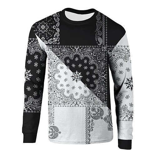 Men's Unisex T shirt Tee 3D Print Floral Graphic Prints Crew Neck Street Daily Print Long Sleeve Tops Basic Casual Big and Tall Sports Black / White
Men's Unisex T shirt Tee 3D Print Floral Graphic Prints Crew Neck Street Daily Print Long Sleeve Tops Basic Casual Big and Tall Sports Black / White