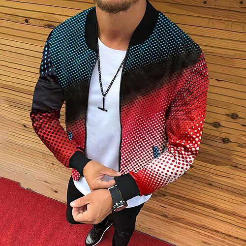 Herre Casual jakke Hold Varm Fest & Aften Lynlås Prikker Farvegradient 3D-printet grafik Rund Hals Stilfuld Jakker Overtøj Langærmet Slim Pasform Uden for Efterår
Herre Casual jakke Hold Varm Fest & Aften Lynlås Prikker Farvegradient 3D-printet grafik Rund Hals Stilfuld Jakker Overtøj Langærmet Slim Pasform Uden for Efterår