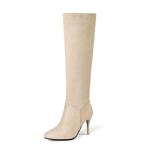 Women's Boots Knee High Boots High Heel Pointed Toe Classic Daily Nubuck Zipper Fall Winter Solid Colored Black Beige
Women's Boots Knee High Boots High Heel Pointed Toe Classic Daily Nubuck Zipper Fall Winter Solid Colored Black Beige