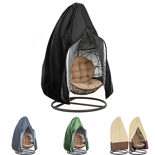 Black Patio Hanging Egg Chair Cover Waterproof Swing Chair Covers with Zipper Outdoor Furniture Protector Garden Chair Cover
Black Patio Hanging Egg Chair Cover Waterproof Swing Chair Covers with Zipper Outdoor Furniture Protector Garden Chair Cover