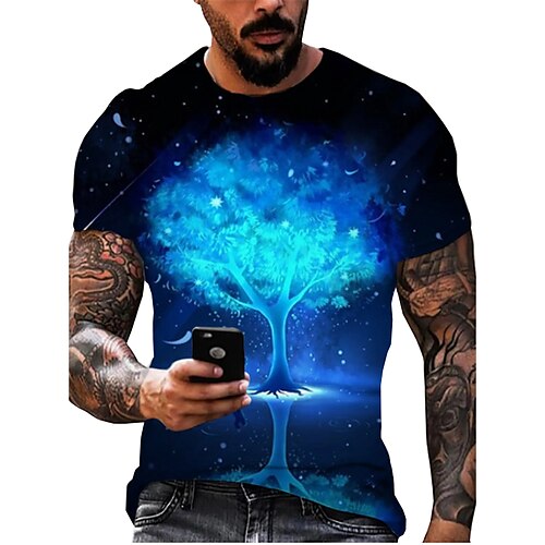 Men's Unisex T shirt Tee Tree Graphic Prints Crew Neck Blue Short Sleeve 3D Print Outdoor Street Print Tops Sports Designer Casual Big and Tall / Summer / Summer
Men's Unisex T shirt Tee Tree Graphic Prints Crew Neck Blue Short Sleeve 3D Print Outdoor Street Print Tops Sports Designer Casual Big and Tall / Summer / Summer