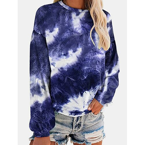 Women's Sweatshirt Pullover Tie Dye Print Sports Weekend 3D Print Active Streetwear Hoodies Sweatshirts Gray Rainbow Navy Blue
Women's Sweatshirt Pullover Tie Dye Print Sports Weekend 3D Print Active Streetwear Hoodies Sweatshirts Gray Rainbow Navy Blue