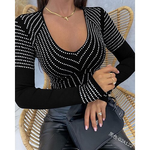 Women's Blouse Plain Daily Weekend Blouse Shirt Long Sleeve Zipper Rhinestone V Neck Casual Streetwear Green Black Blue S
Women's Blouse Plain Daily Weekend Blouse Shirt Long Sleeve Zipper Rhinestone V Neck Casual Streetwear Green Black Blue S