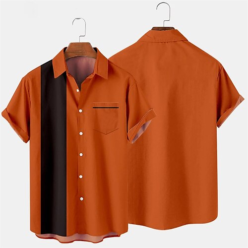 Herre Skjorte Bowling skjorte Button Up skjorte Sommer skjorte Orange Kort Ærme Farveblok Grafiske tryk Aftæpning Varm Stempling Sport Ferie Knap ned Tøj Mode Hawaiiansk 1950'erne Afslappet
Herre Skjorte Bowling skjorte Button Up skjorte Sommer skjorte Orange Kort Ærme Farveblok Grafiske tryk Aftæpning Varm Stempling Sport Ferie Knap ned Tøj Mode Hawaiiansk 1950'erne Afslappet