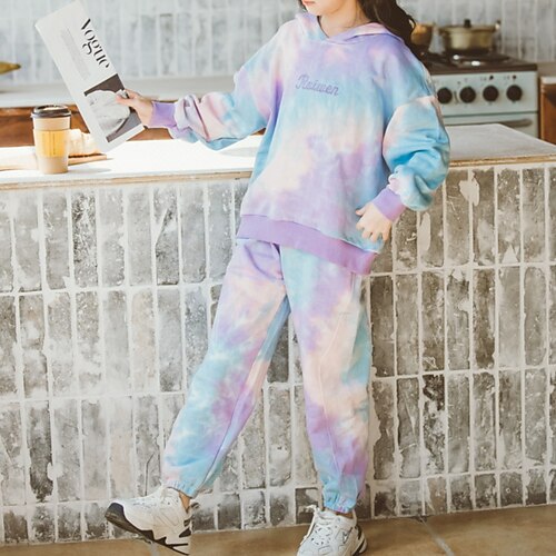 2 Pieces Kids Girls' Hoodie & Pants Clothing Set Outfit Tie Dye Long Sleeve Cotton Set Outdoor Active Daily Fall Spring 4-13 Years Purple Yellow
2 Pieces Kids Girls' Hoodie & Pants Clothing Set Outfit Tie Dye Long Sleeve Cotton Set Outdoor Active Daily Fall Spring 4-13 Years Purple Yellow