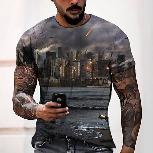 Men's T shirt Tee Tee Graphic Round Neck Black Short Sleeve 3D Print Casual Daily 3D Print Tops Fashion Cool Designer Comfortable / Summer / Summer
Men's T shirt Tee Tee Graphic Round Neck Black Short Sleeve 3D Print Casual Daily 3D Print Tops Fashion Cool Designer Comfortable / Summer / Summer