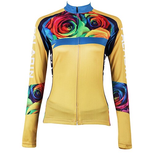 21Grams Women's Cycling Jersey Long Sleeve Bike Top with 3 Rear Pockets Mountain Bike MTB Road Bike Cycling Breathable Quick Dry Moisture Wicking Reflective Strips Yellow Polyester Spandex Sports
21Grams Women's Cycling Jersey Long Sleeve Bike Top with 3 Rear Pockets Mountain Bike MTB Road Bike Cycling Breathable Quick Dry Moisture Wicking Reflective Strips Yellow Polyester Spandex Sports