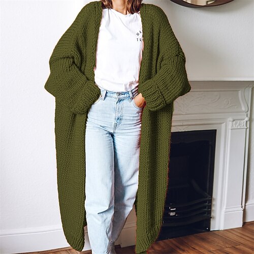 Women's Cardigan Sweater Jumper Crochet Knit Tunic Knitted Solid Color Open Front Stylish Casual Daily Holiday Winter Fall caramel Green S M L / Cotton / Long Sleeve / Cotton / Going out / Loose Fit
Women's Cardigan Sweater Jumper Crochet Knit Tunic Knitted Solid Color Open Front Stylish Casual Daily Holiday Winter Fall caramel Green S M L / Cotton / Long Sleeve / Cotton / Going out / Loose Fit