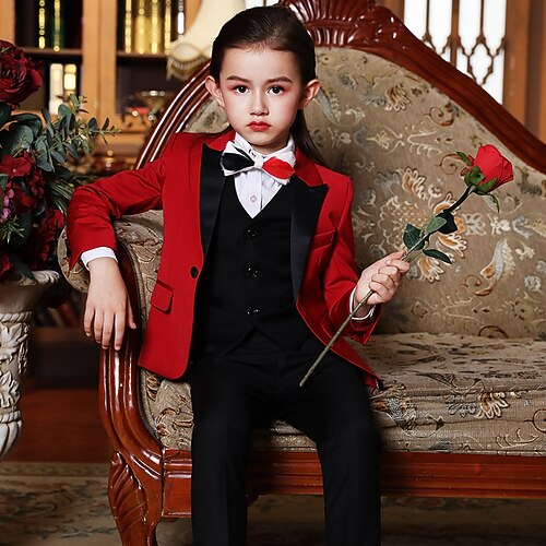 Kids Girls' Clothing Set 3 Pieces Long Sleeve Red Solid Color Formal Outdoor Fashion Gentle 2-12 Years
Kids Girls' Clothing Set 3 Pieces Long Sleeve Red Solid Color Formal Outdoor Fashion Gentle 2-12 Years