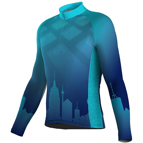 21Grams Men's Cycling Jersey Long Sleeve Bike Top with 3 Rear Pockets Mountain Bike MTB Road Bike Cycling Breathable Quick Dry Moisture Wicking Reflective Strips Blue Graphic Polyester Spandex Sports
21Grams Men's Cycling Jersey Long Sleeve Bike Top with 3 Rear Pockets Mountain Bike MTB Road Bike Cycling Breathable Quick Dry Moisture Wicking Reflective Strips Blue Graphic Polyester Spandex Sports