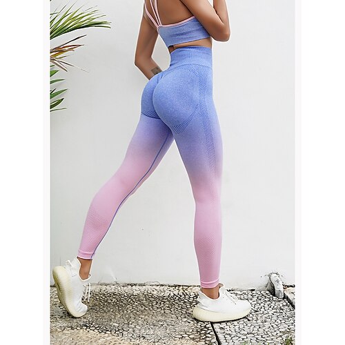 Women's Yoga Pants Tummy Control Butt Lift High Waist Yoga Fitness Gym Workout Leggings Bottoms Color Gradient Baby blue Gray Blue Sports Activewear High Elasticity Skinny / Athletic / Athleisure
Women's Yoga Pants Tummy Control Butt Lift High Waist Yoga Fitness Gym Workout Leggings Bottoms Color Gradient Baby blue Gray Blue Sports Activewear High Elasticity Skinny / Athletic / Athleisure