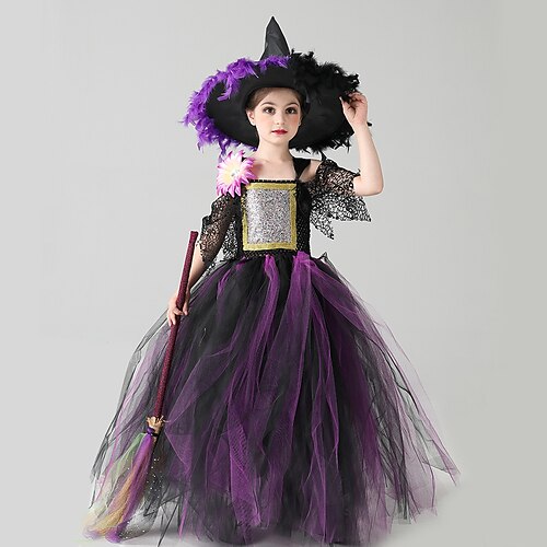 Hocus Pocus Witch Winifred Sanderson Outfits Tutu Girls' Movie Cosplay Princess Sweet Purple Dress Hat Masquerade Organza
Hocus Pocus Witch Winifred Sanderson Outfits Tutu Girls' Movie Cosplay Princess Sweet Purple Dress Hat Masquerade Organza