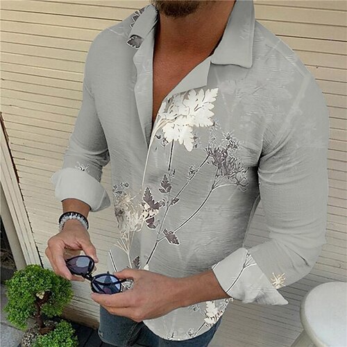 Men's Shirt 3D Print Floral Turndown Street Casual Button-Down Print Long Sleeve Tops Designer Casual Fashion Breathable Gray
Men's Shirt 3D Print Floral Turndown Street Casual Button-Down Print Long Sleeve Tops Designer Casual Fashion Breathable Gray