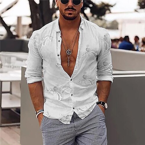 Men's Shirt 3D Print Floral Turndown Street Casual Button-Down Print Long Sleeve Tops Designer Casual Fashion Breathable White
Men's Shirt 3D Print Floral Turndown Street Casual Button-Down Print Long Sleeve Tops Designer Casual Fashion Breathable White