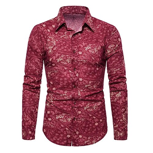 Men's Shirt 3D Print Floral Turndown Street Casual Button-Down Print Long Sleeve Tops Casual Vintage Retro Breathable Red
Men's Shirt 3D Print Floral Turndown Street Casual Button-Down Print Long Sleeve Tops Casual Vintage Retro Breathable Red